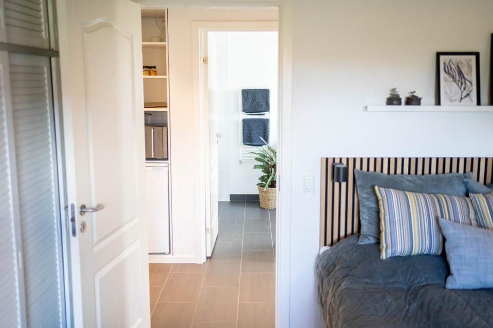 Bed, Kitchen or kitchenette, Living room, Photo of the whole room, Decorative detail, Decorative detail, Seating area, Bedroom, locker, locker, minibar, pet friendly, stove, toaster, wardrobe, kitchen