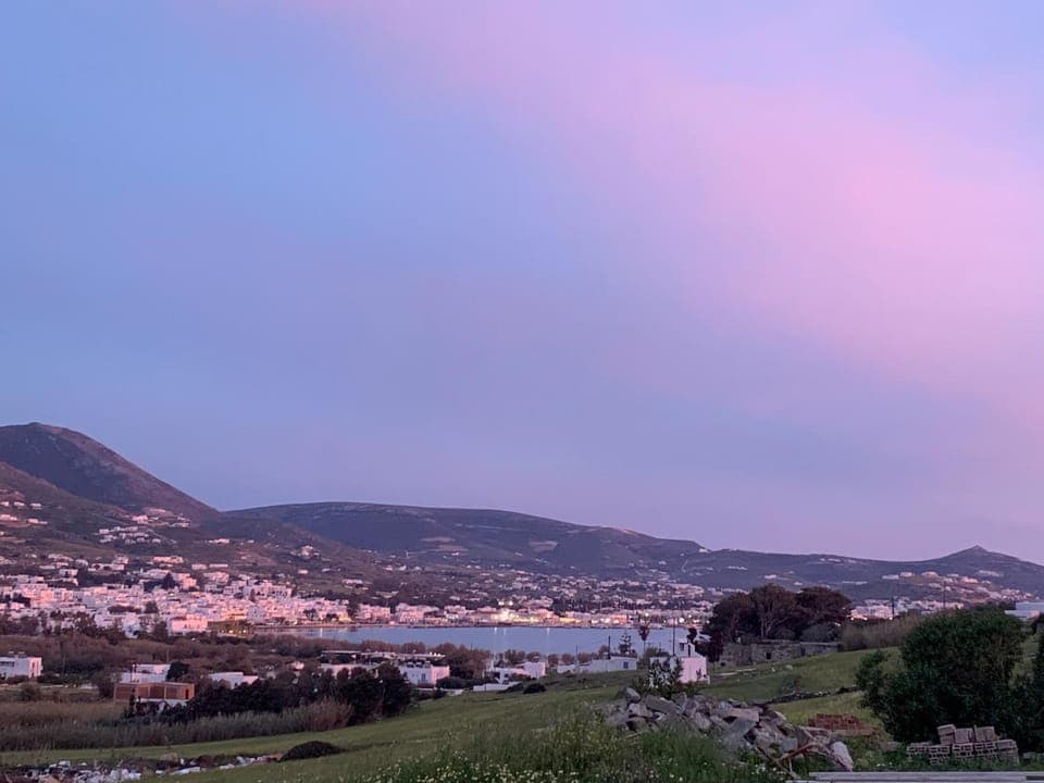Natural landscape, Mountain view, Sea view, Sunset