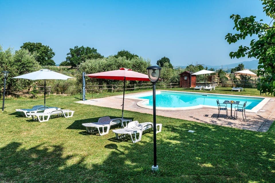 Property building, Living room, Swimming pool