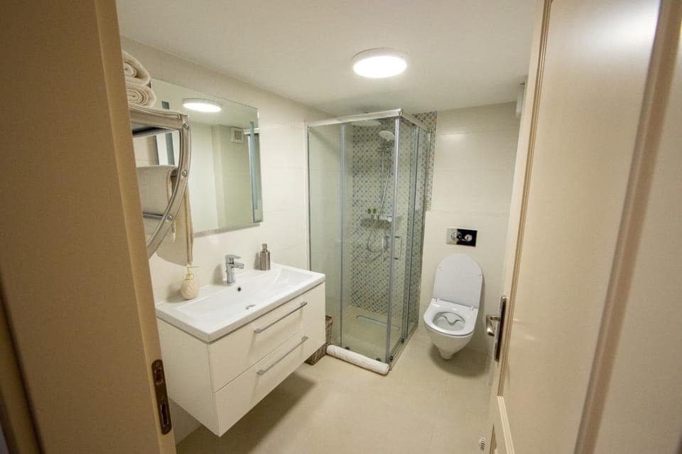 Shower, Toilet, Bathroom, towels