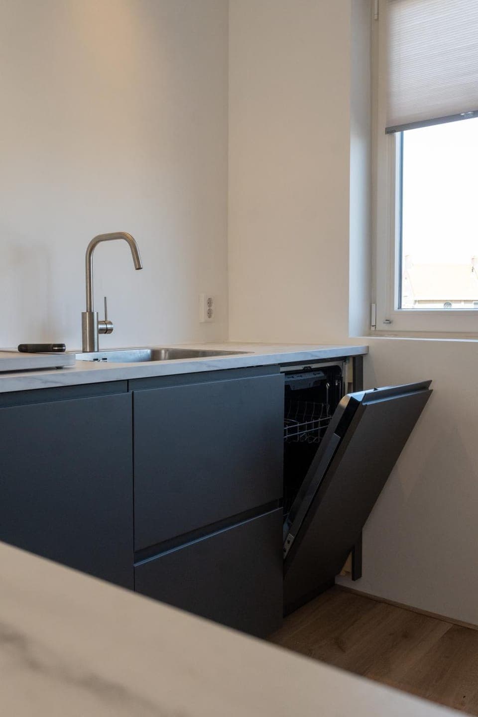 Kitchen or kitchenette, dishwasher