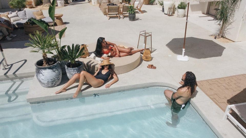 Day, Pool view, sunbed