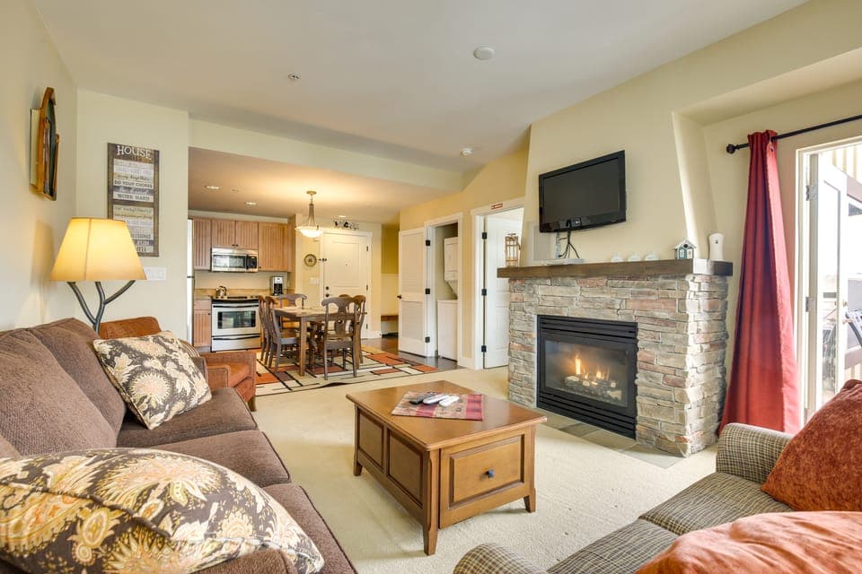 Steps to Ski Lifts: Base Camp One Resort Condo Apartment in Granby