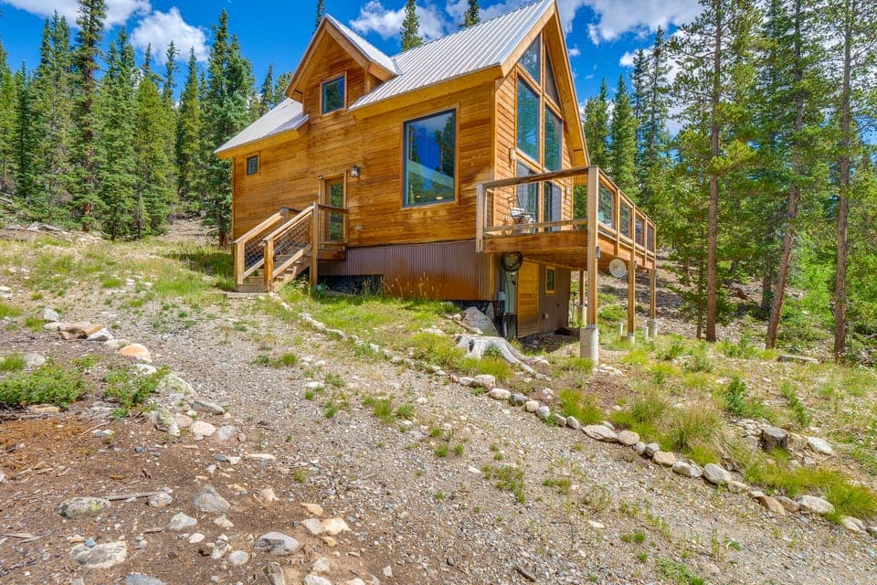 Private Deck: Secluded Fairplay Cabin House in Park County