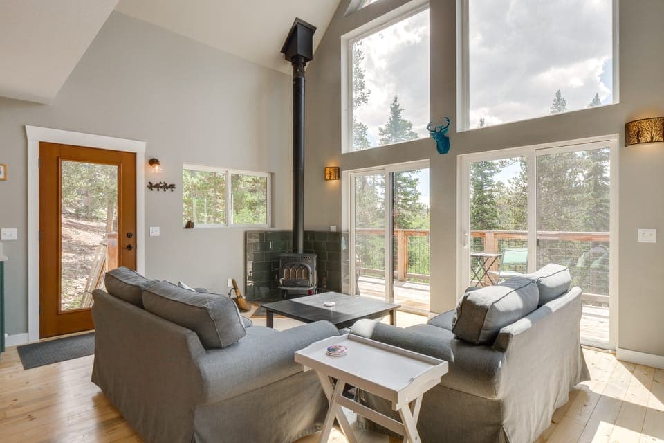 Private Deck: Secluded Fairplay Cabin House in Park County