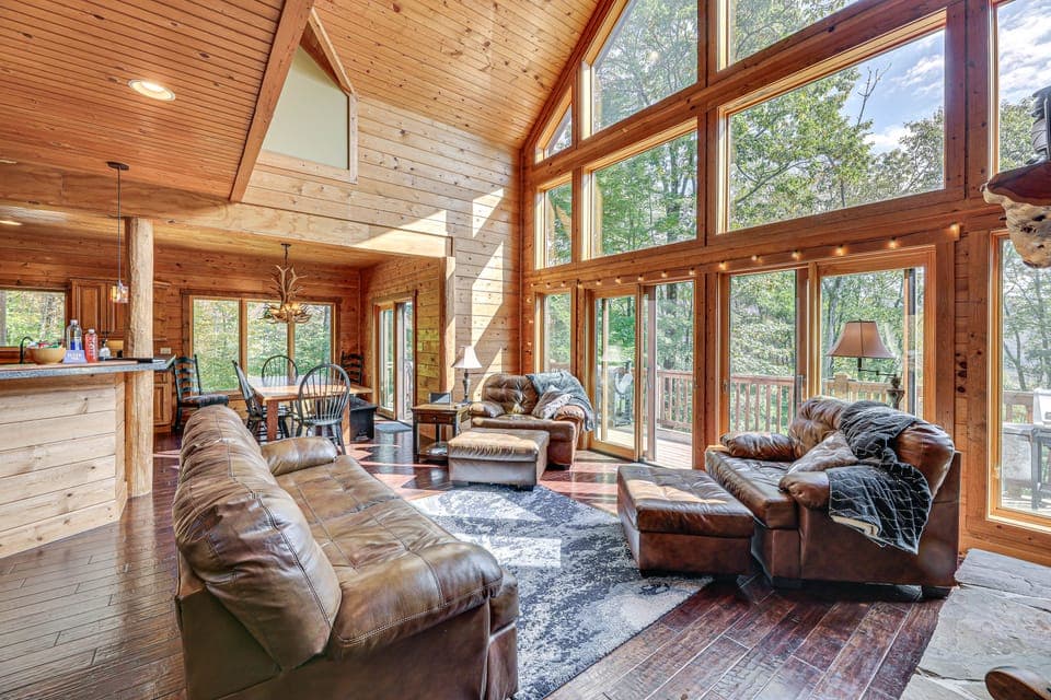 Game Room, Deck + Views: Idyllic Slaty Fork Cabin House in Shenandoah Valley