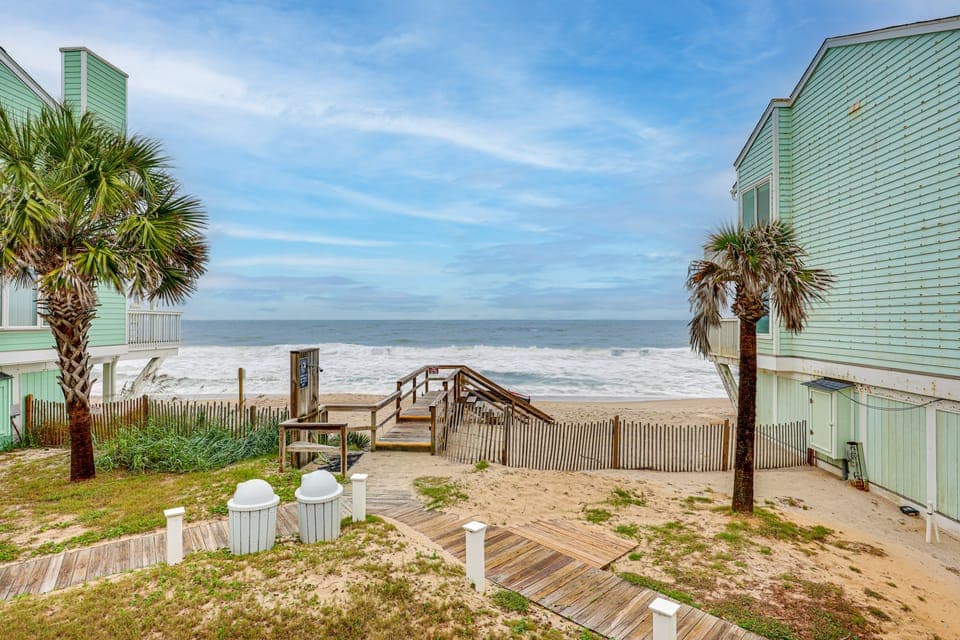 Poolside Fun + Oceanfront Bliss: Kure Beach Haven! Apartment in Kure Beach