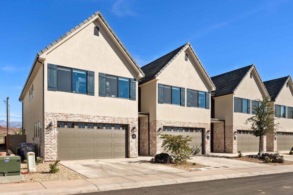 Front View of 2 Side by Side Homes