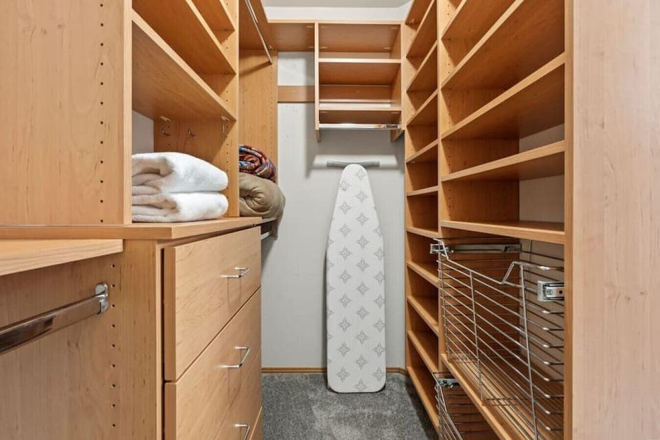 Large walk-in closet in primary bathroom!
