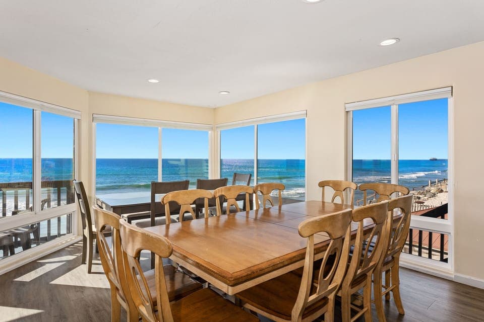 Dining with an ocean view