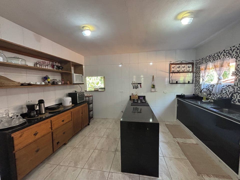 Fridge, microwave, stovetop, toaster