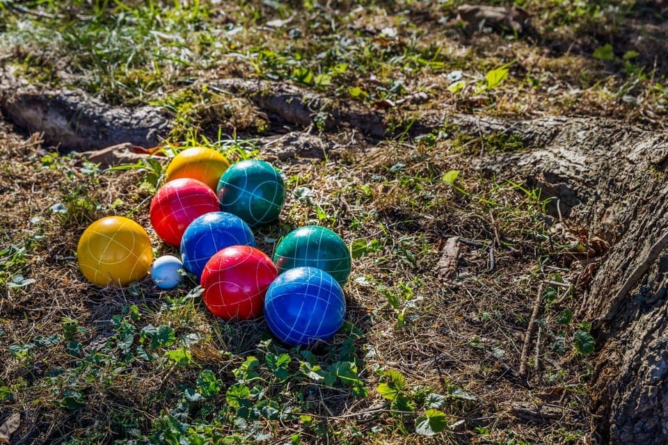 Bocce balls available