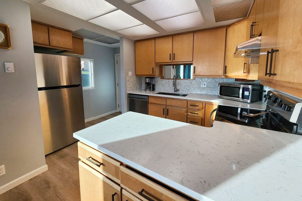 A lot of prep space for you to put together a great meal.