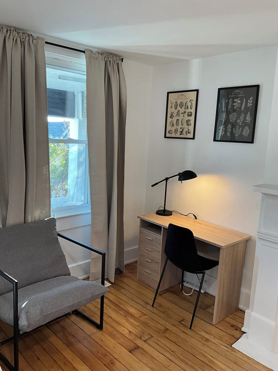 Desk in first floor bedroom.