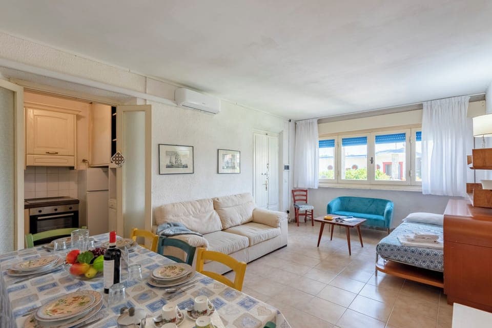 21-inch flat-screen TV with cable channels, TV