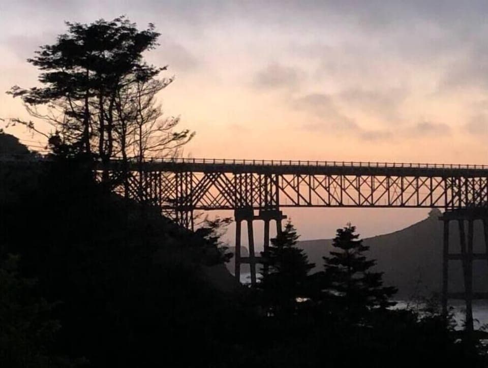 Historic Albion River Bridge from the guest suite