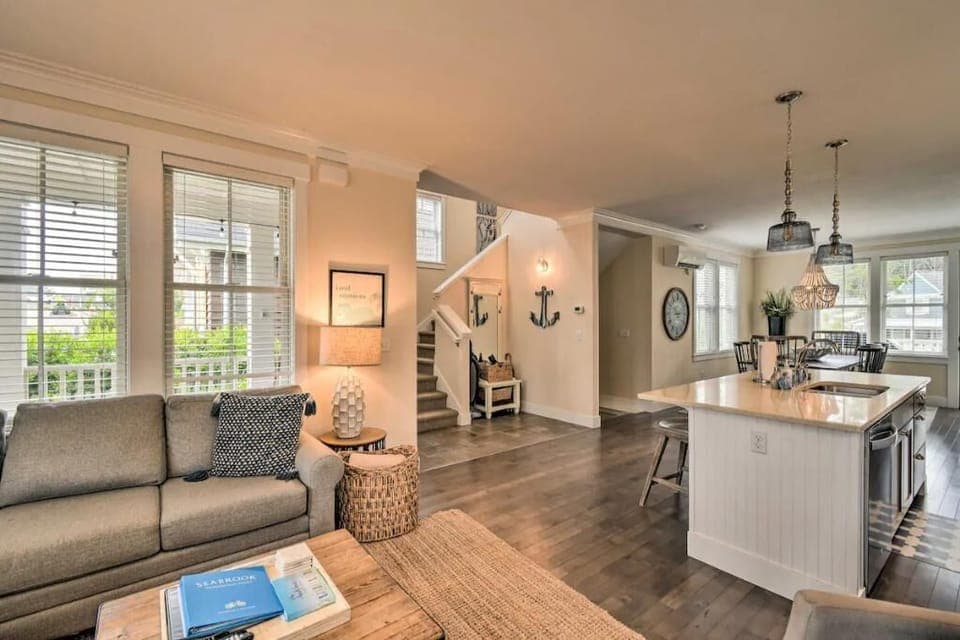 Living room and kitchen