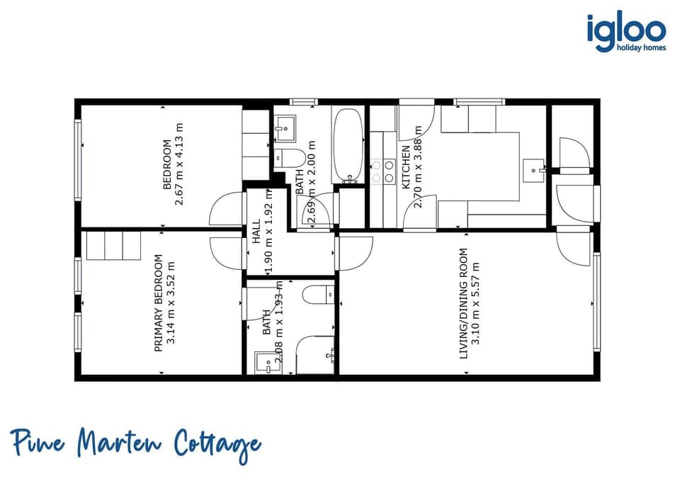 Pine Marten Cottage floorplan