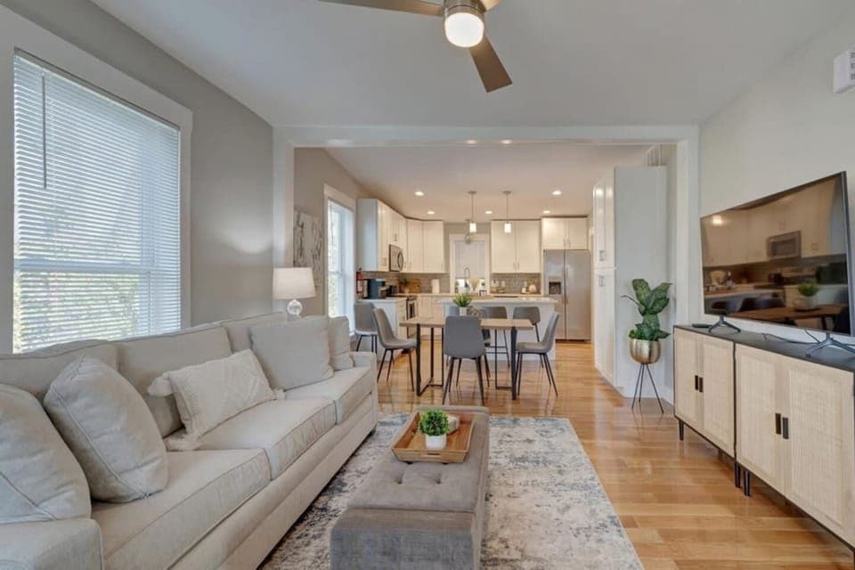 Living room with smart Tv