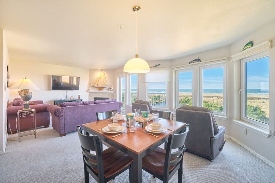 Two chairs face the ocean so you can sit back, relax, and enjoy the view!