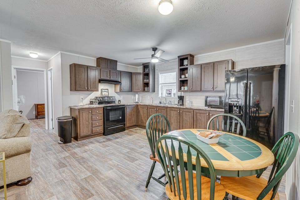 Dining Area & Kitchen | Pet Friendly w/ Fee | Free WiFi