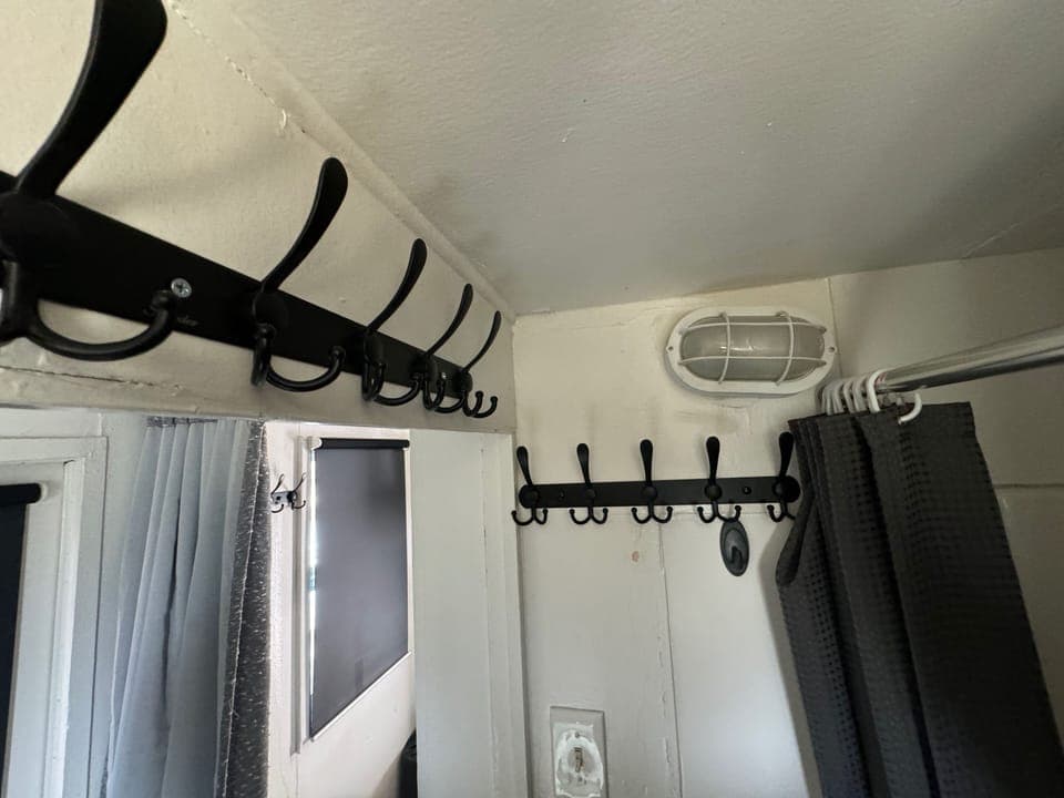 Plenty of Hangers for Towels and Clothes