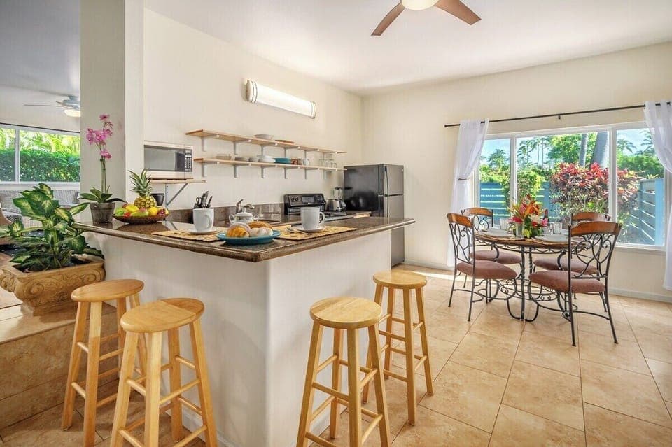 Koali Poipu Hale Downstairs Kitchen and Dining