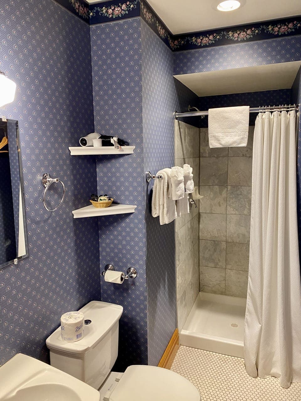 Nursery, 1 Queen Bed (Second Floor - No Elevator) | Bathroom | Free toiletries, hair dryer, towels, soap