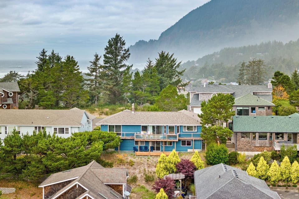 Aerial View of deck side of the house.