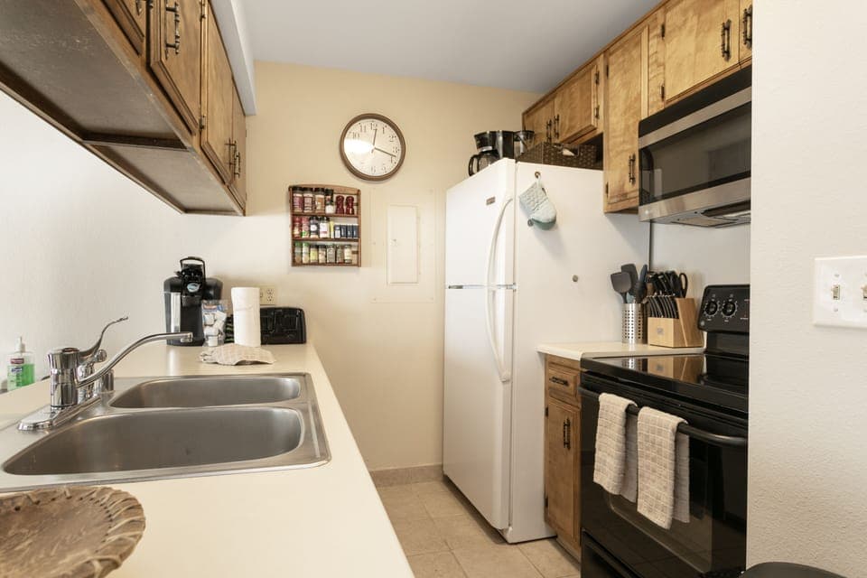Fully stocked kitchen