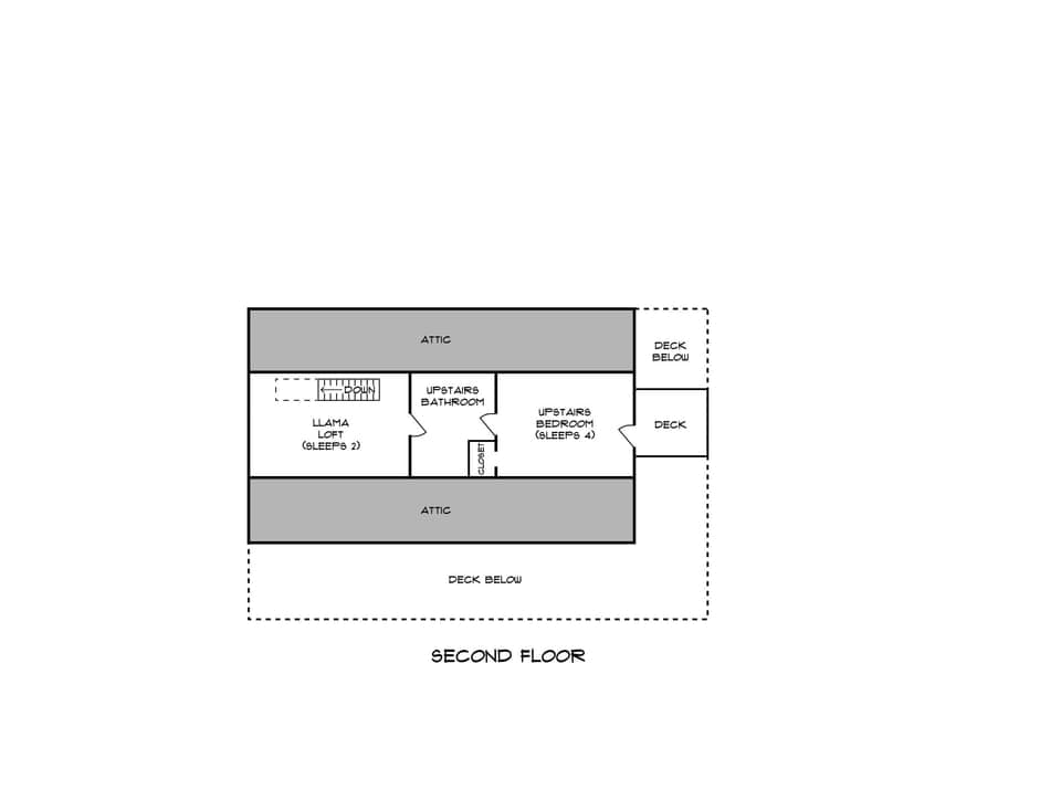 Second floor and sleeping arrangements 