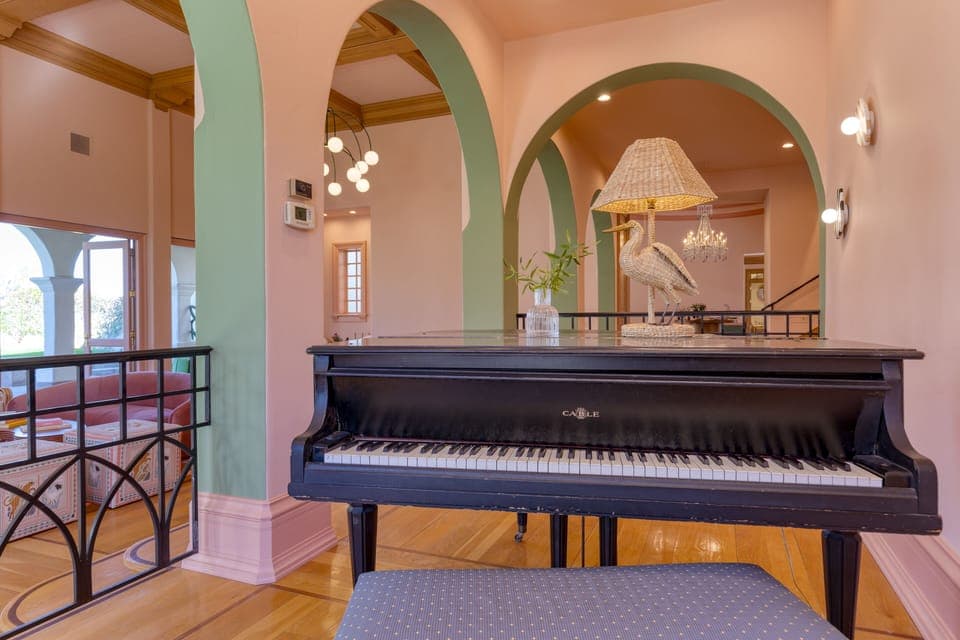 Piano near the Hacienda's living room.