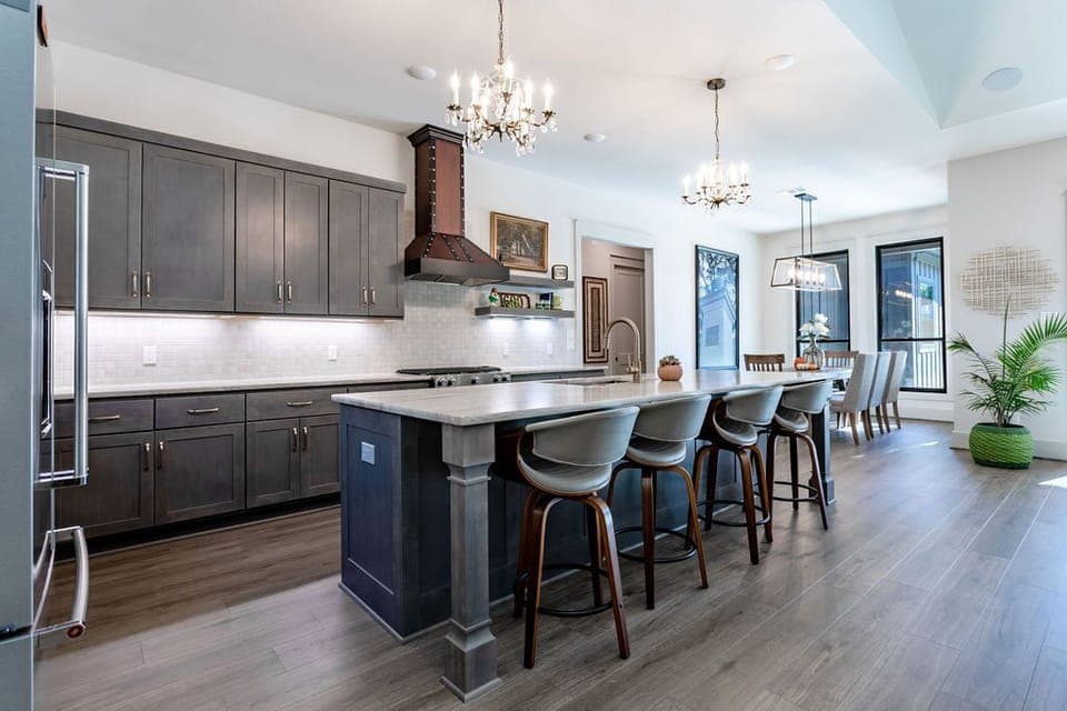 This kitchen is great for early morning coffee or late night grub!