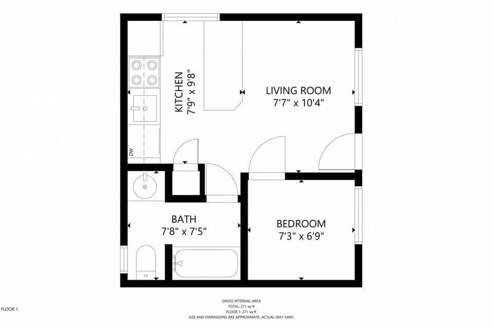 A detailed floor plan of this rental.