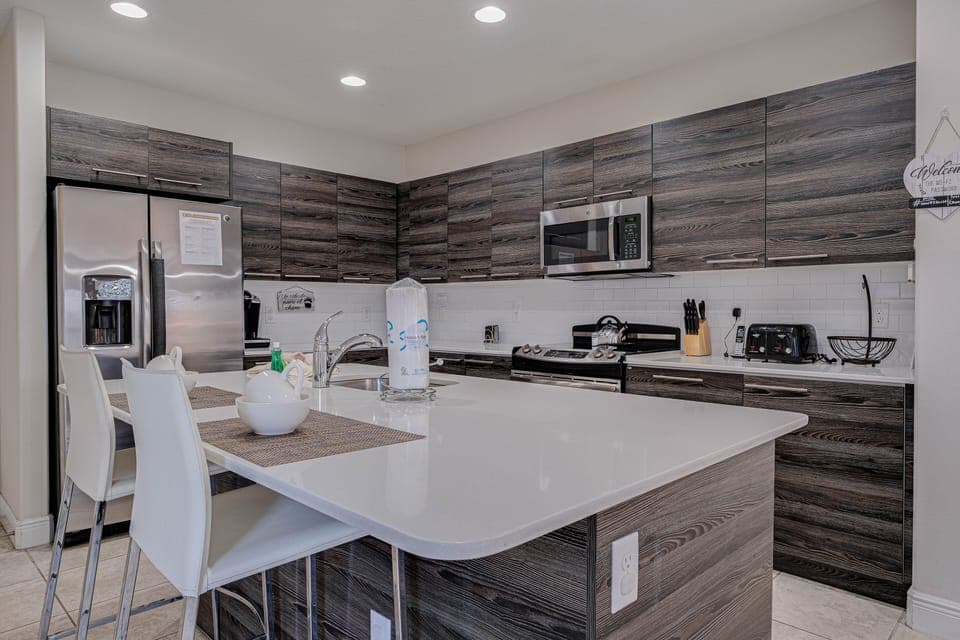 Indoors, Kitchen, Microwave, Oven, Refrigerator