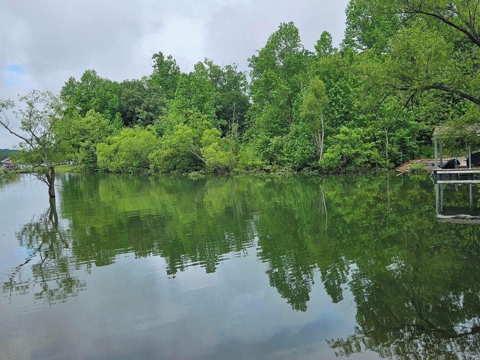 Lake at full pool - this is level from Memorial Day to Labor Day
