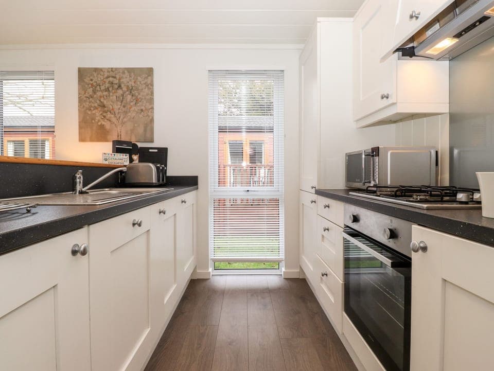 Fridge, dishwasher, electric kettle, toaster