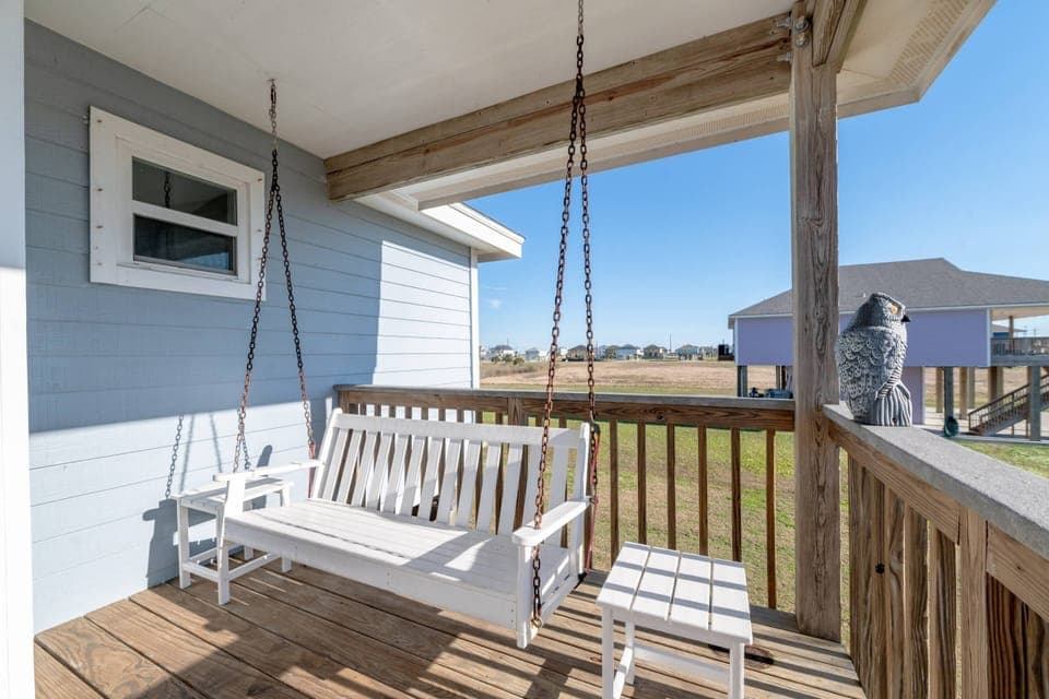 Lounge on the spacious covered deck