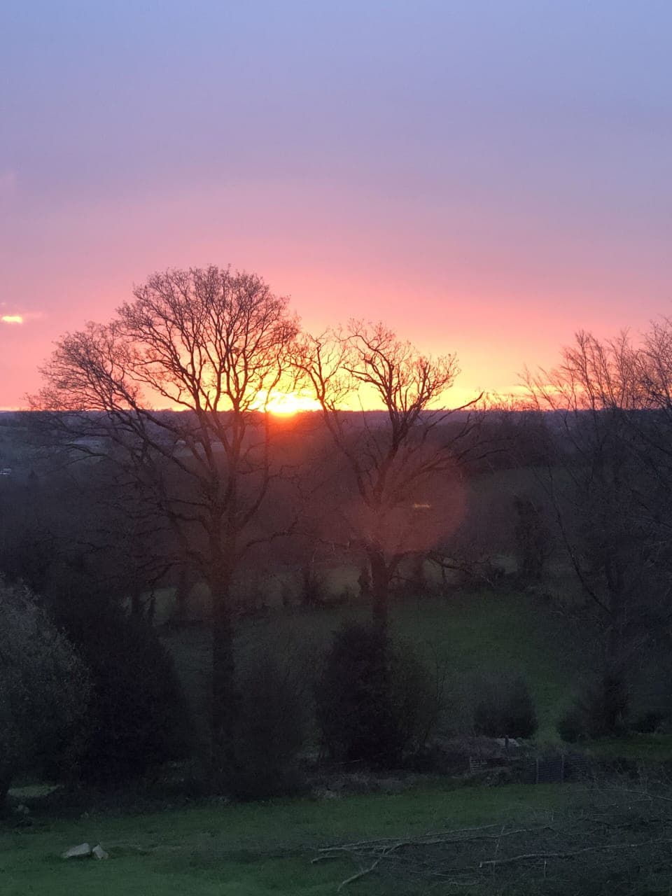 Sunrise over the valley