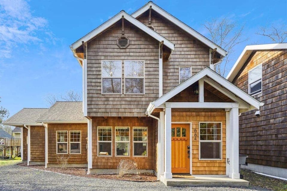 Front Exterior at Driftwood Cottage