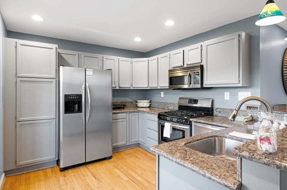 Sleek, modern kitchen appliances