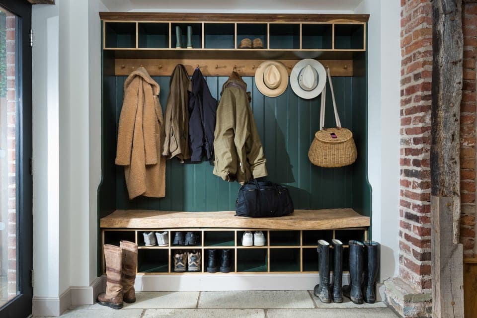 Ample storage for coats and boots in the ground floor entrance hall