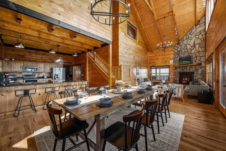 Open floor plan encompassing the dining room, kitchen, and living room!