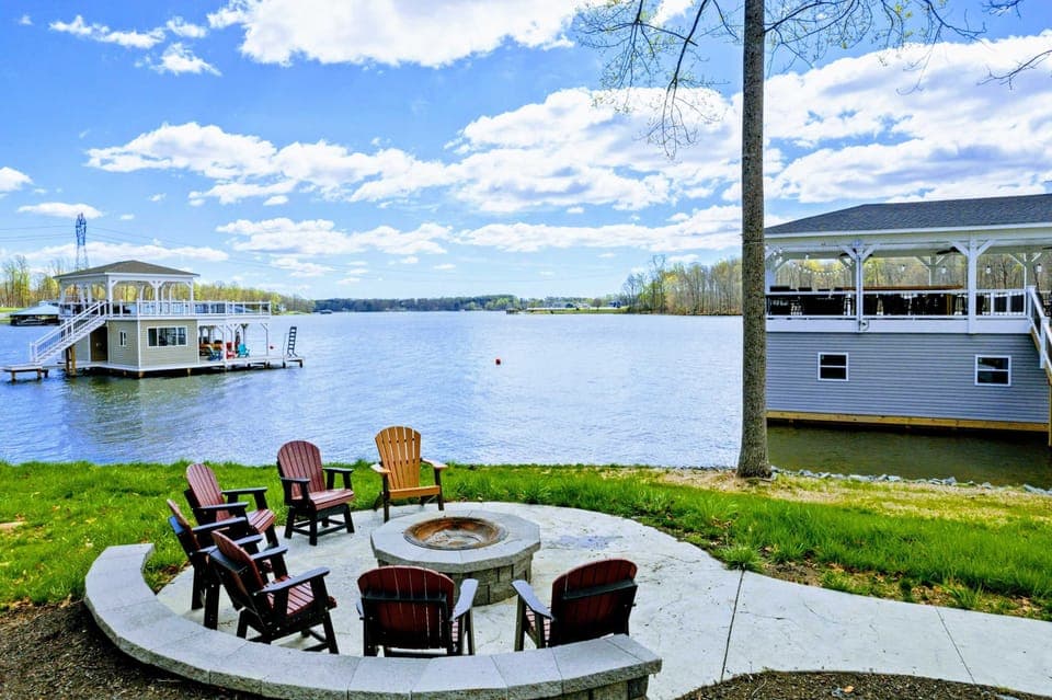 Gather around the fire pit for a cozy evening of lakeside stories and stargazing at our tranquil retreat!
