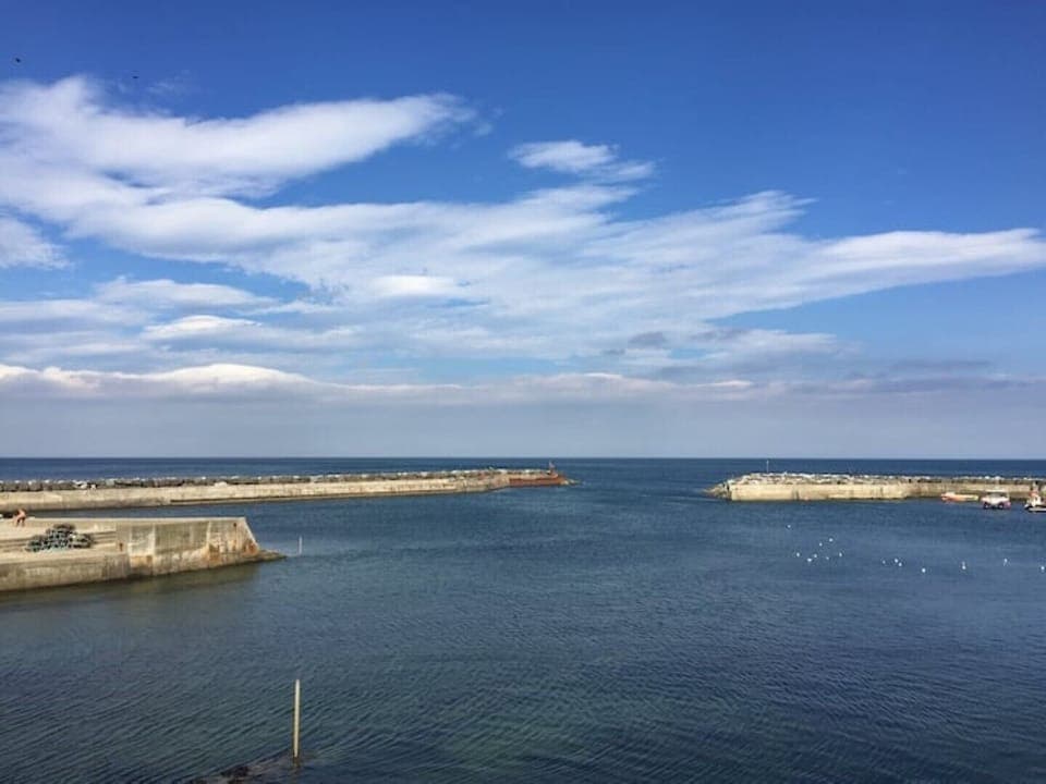 Great views across the harbour and out to sea