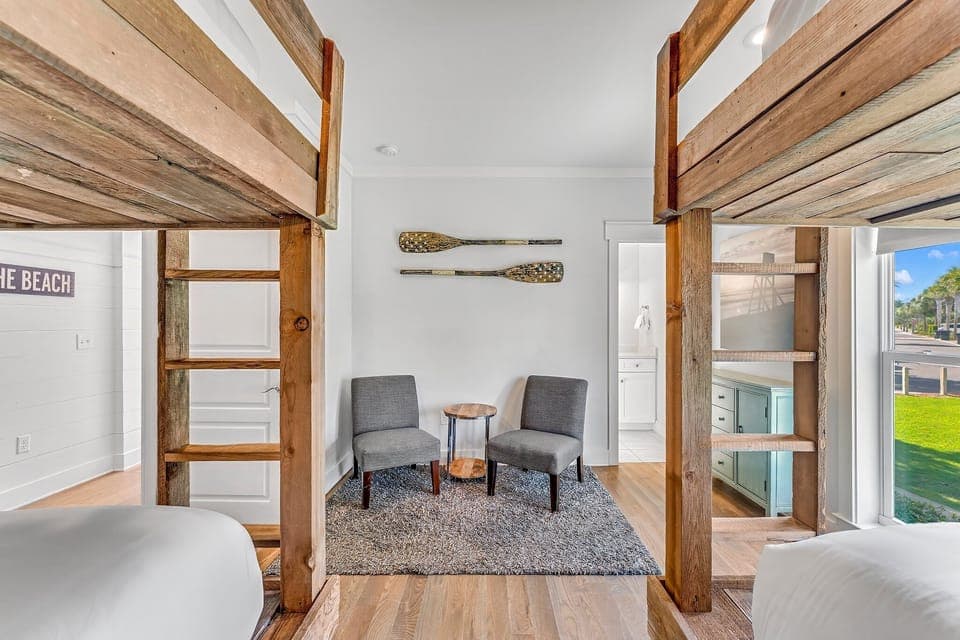 Bunk Room with 2 Full over Full Custom Bunks 1st Floor