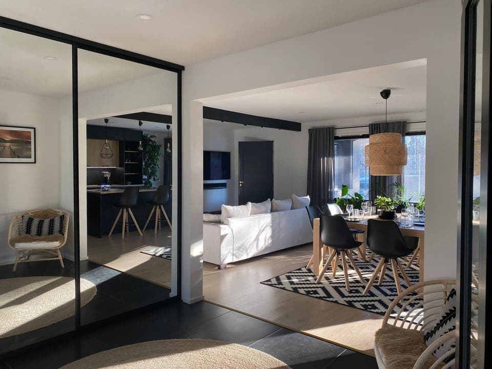 Villa | Living area | 55-inch Smart TV with cable channels, Netflix, heated floors