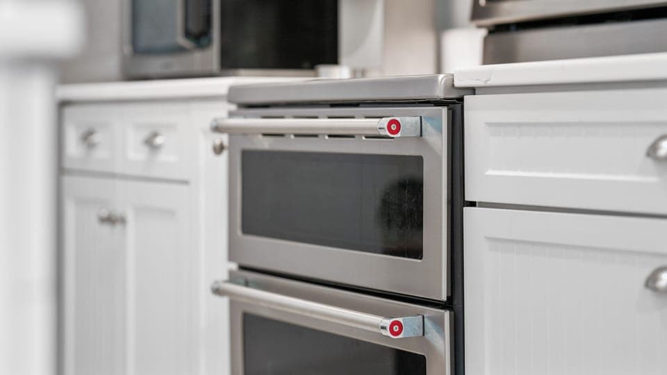 Kitchen with double electric oven. 
