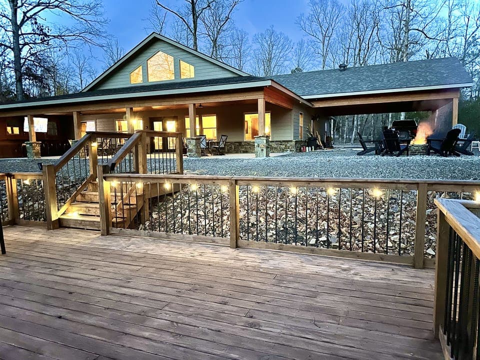 Riverside view of property