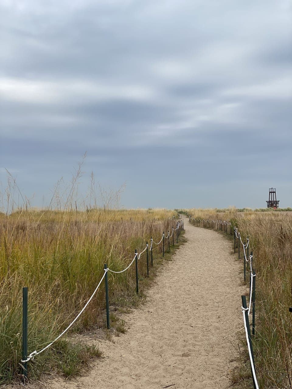 Beach is one mile from our home.